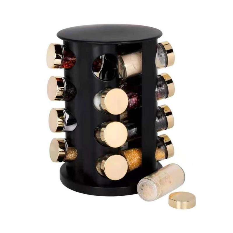 SMTE Spice Rack Set, 16-Pieces with keychain