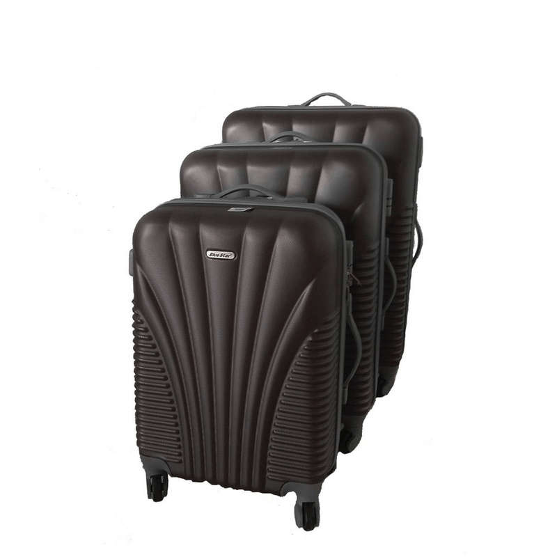 SMTE 3-Piece Travel 28-Inch Luggage Suitcase Bag Set - Stylish - Black with keychain