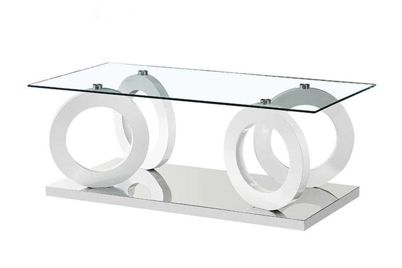 SMTE El Anillo Coffee Table - White with keychain