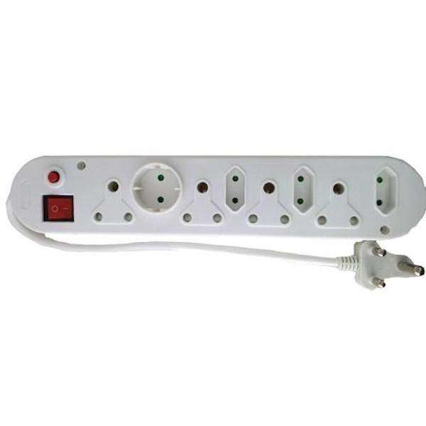 SMTE Electrix 8 Way Multiplug with keychain