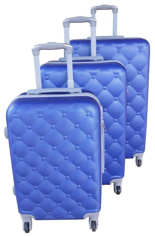 SMTE 3 Piece Mooistar 29 inch Travel Luggage Suitcase Bag Set - Blue with keychain