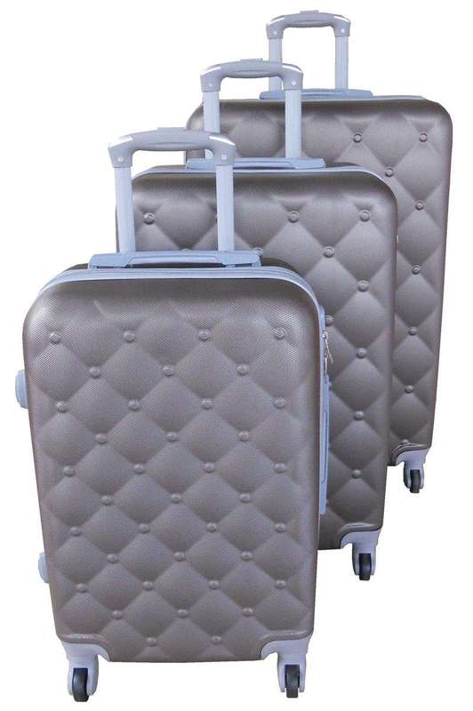 SMTE 3 Piece Mooistar 29 inch Travel Luggage Suitcase Bag Set - Brown with keychain