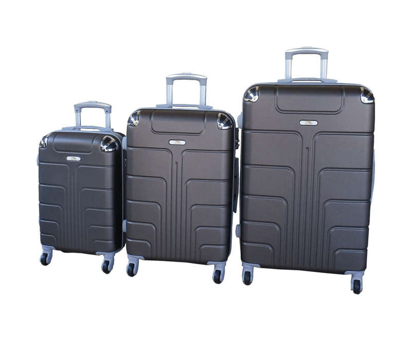 SMTE 3-Piece Hard Shell Spinner Luggage Set with keychain