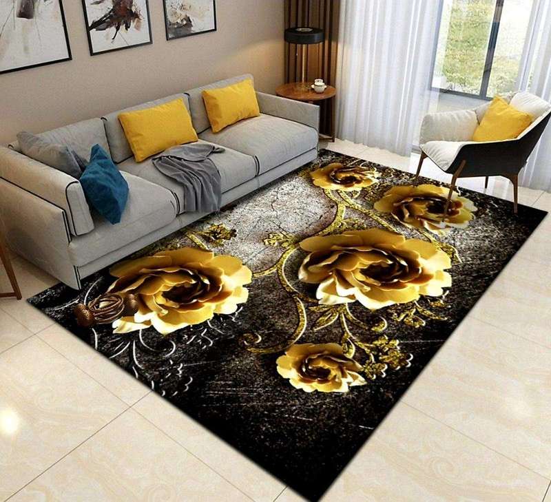 SMTE 200cm by 150cm - Modern 3D Design Area 28 Rug & Complementary IYWA Tieback with keychain