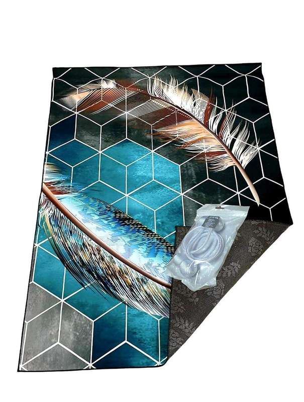 SMTE 200cm by 150cm - Modern 3D Design Area 27 Rug & Complementary IYWA Tieback with keychain
