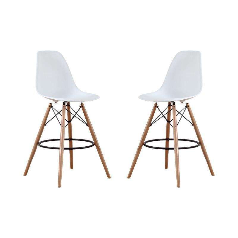 SMTE GOF Furniture-Kim Bar Stool White with keychain