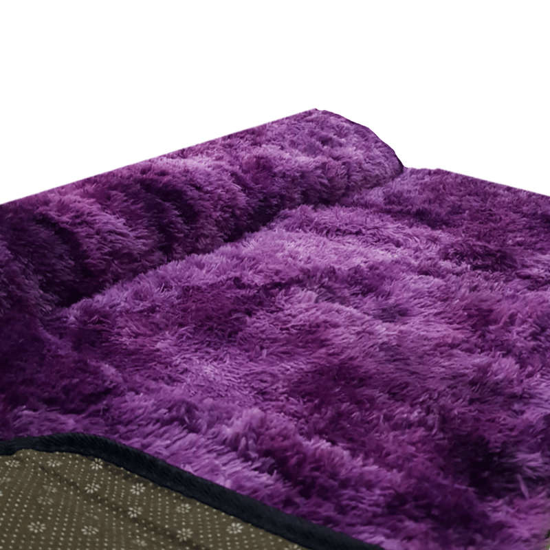 SMTE Large Premium Fluffy Carpet/Rug - Purple Mix with keychain