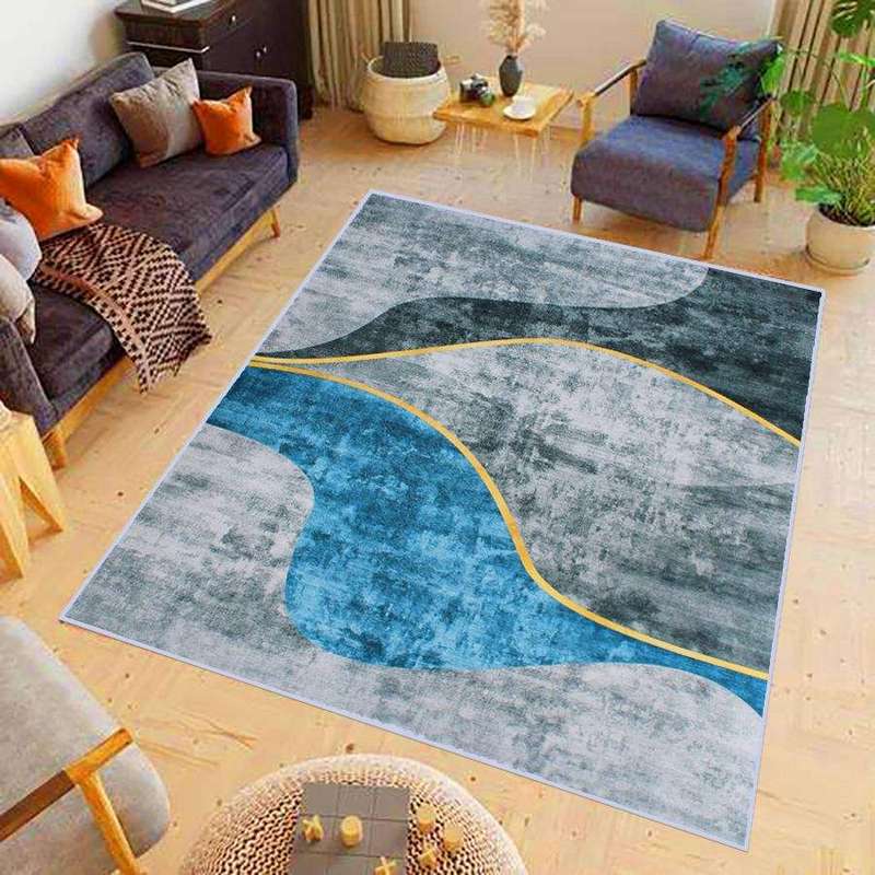 SMTE 200cm x 150cm - Modern Printed 3D Design Rug 62 with keychain