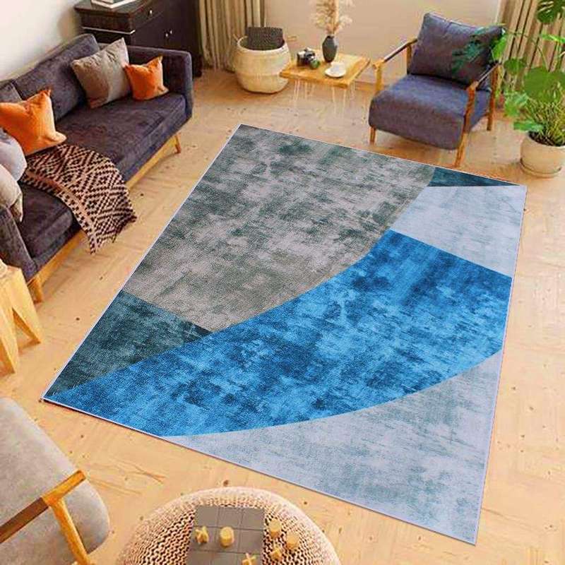 SMTE 200cm x 150cm - Modern Printed 3D Geometric Design Rug 55 with keychain