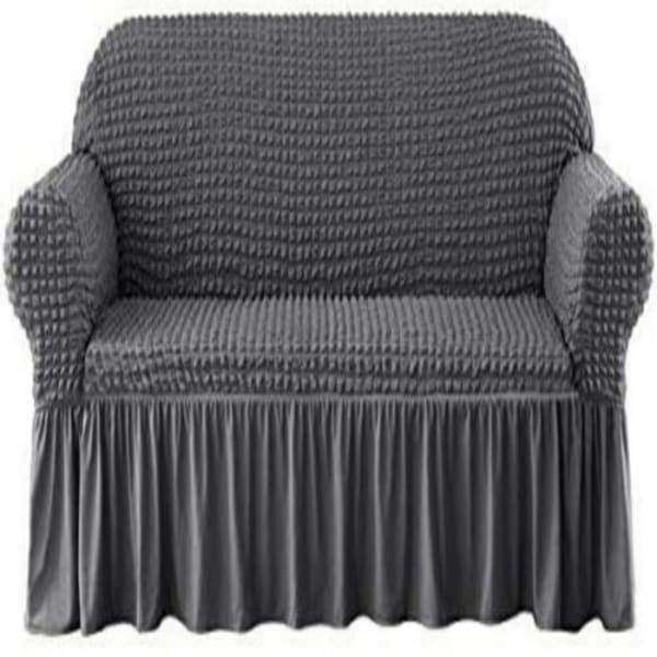 SMTE Stretch Couch Cover-Grey 2,2,1 and 1 seaters with keychain