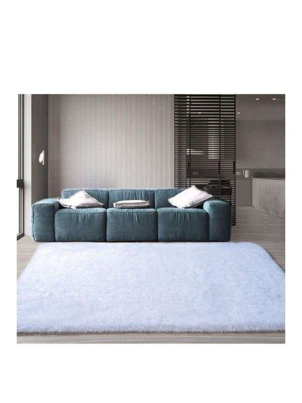 SMTE Soft Shaggy Rug -White with keychain