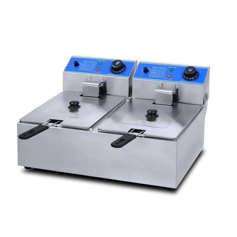 SMTE 12 Liter Two Tank Electric Deep Fryer with keychain