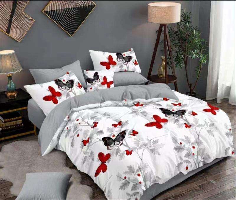 SMTE 5 Piece Quilt Set Butterfly Bedspread Set with keychain
