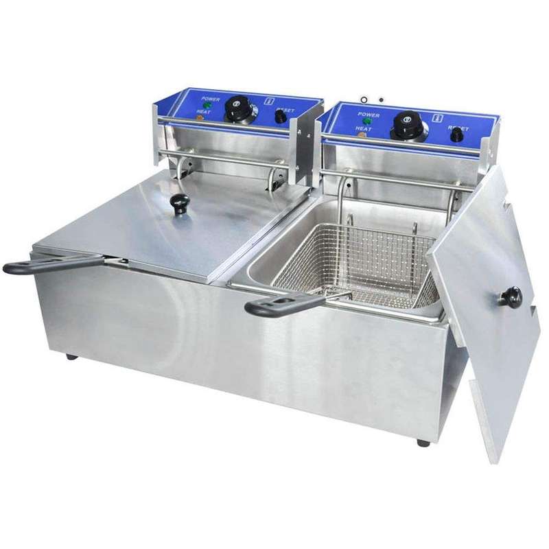 SMTE DH - 6L + 6L Double Pan Deep Fryer with Dry Boil & Overheat Protect with keychain