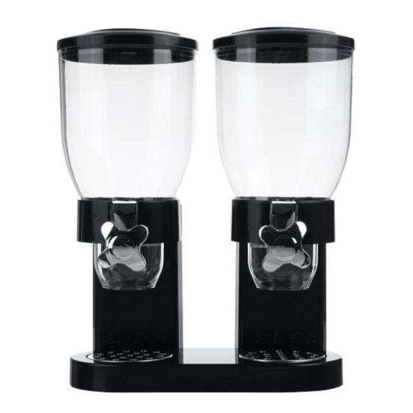 SMTE Dual Cereal Dispenser - Black with keychain