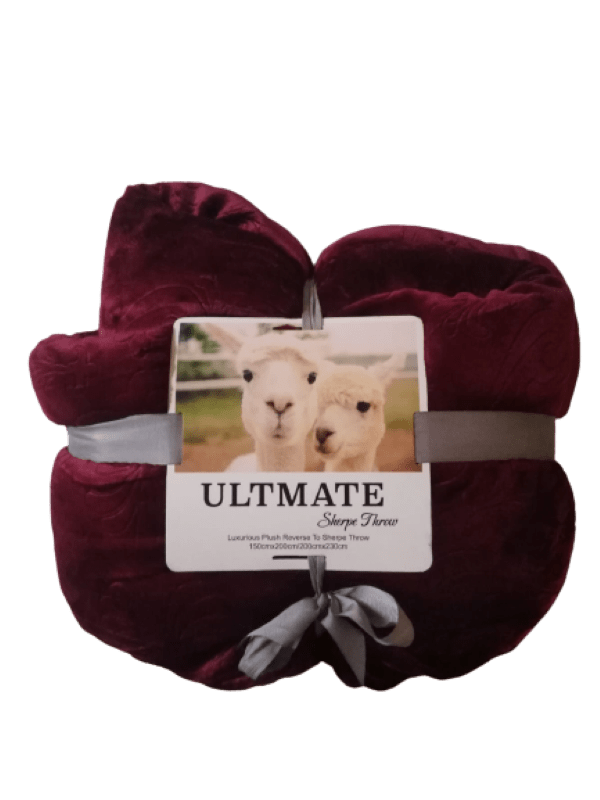 SMTE Ultimate Sherpe Throw - Red with keychain