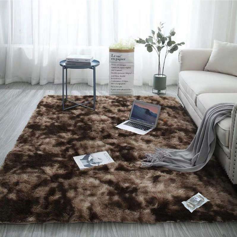 SMTE New Large Premium Heavy Duty Fluffy Carpet/Rug & Complementary SMTE Tieback - Coffee Mix wit...