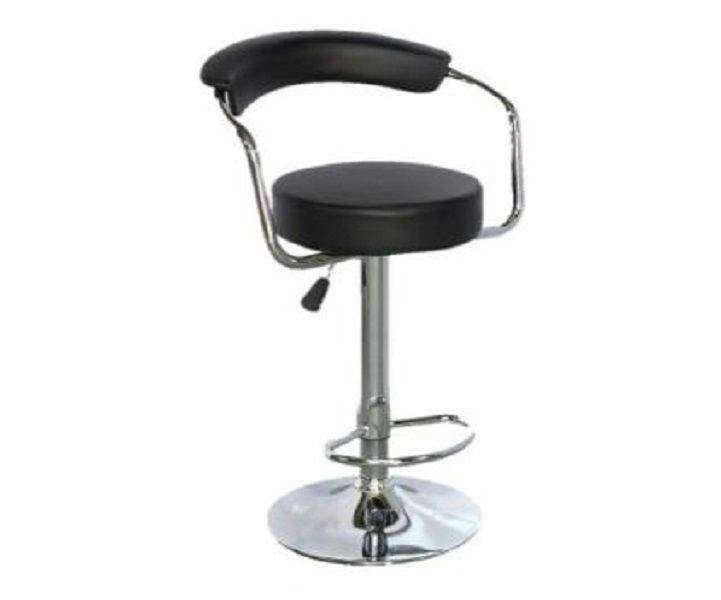 SMTE Broadway - Modern PU Leather Barstool - Black with keychain