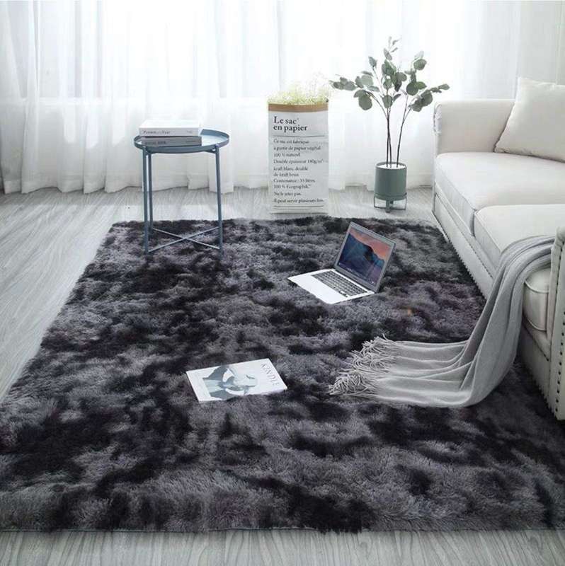SMTE New Large Premium Heavy Duty Fluffy Carpet/Rug & Complementary SMTE Tieback - Grey Mix with ...