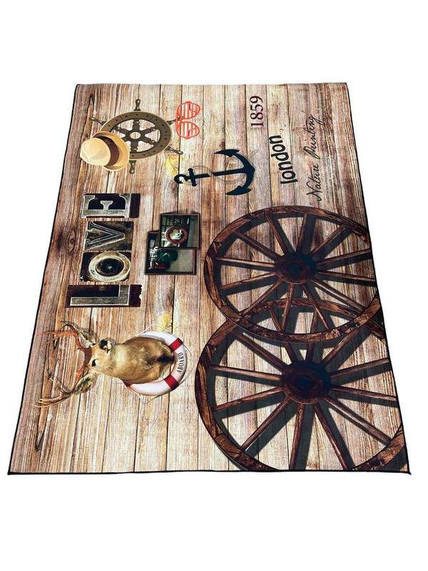 SMTE 3D Carpet Design Area Rugs b with keychain