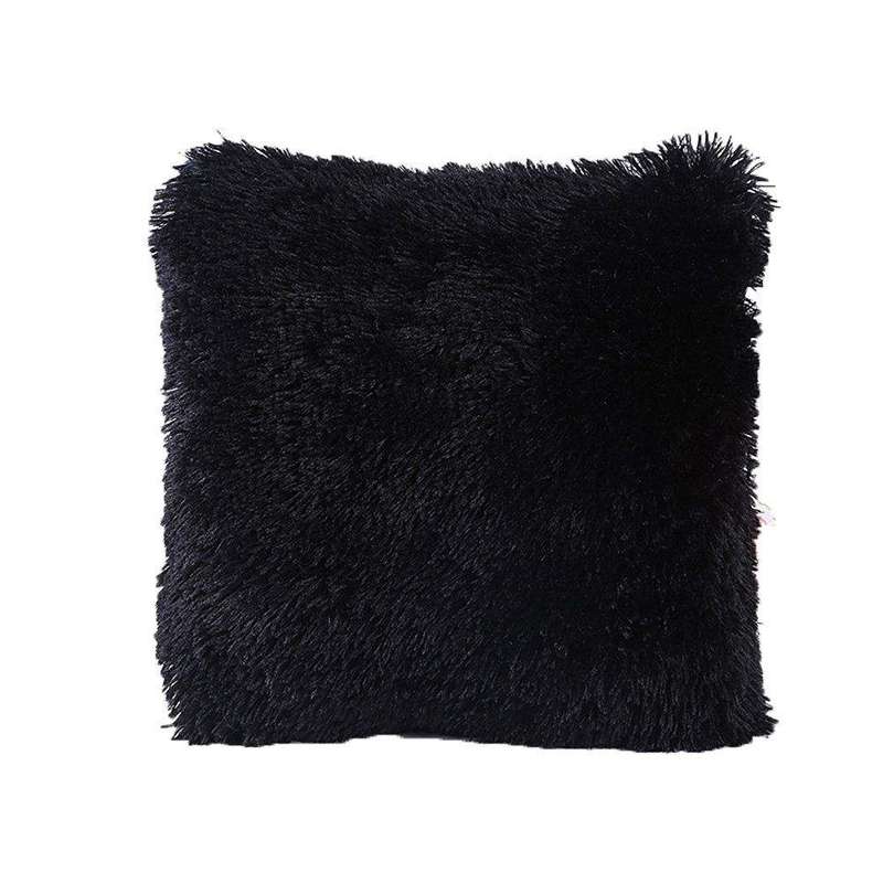 SMTE Black Fluffy Cushion with keychain