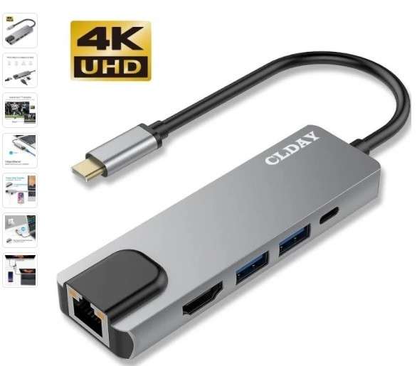 USB C TO HDM +LAN+USB C FEM USB3(USBC007
