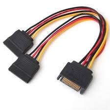 SATA POWER CABLE MALE TO 2 X FEMALE