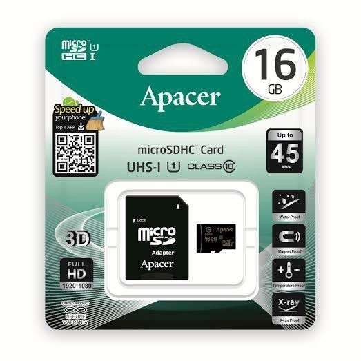 SD CARD APACER 16GB CLASS 10 (SD001)