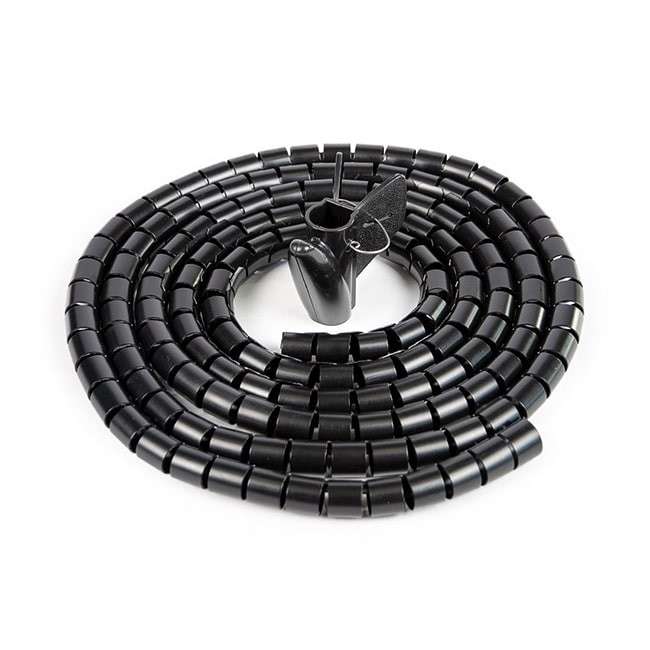 SPIRAL CABLE TIDY PER METRE BLACK