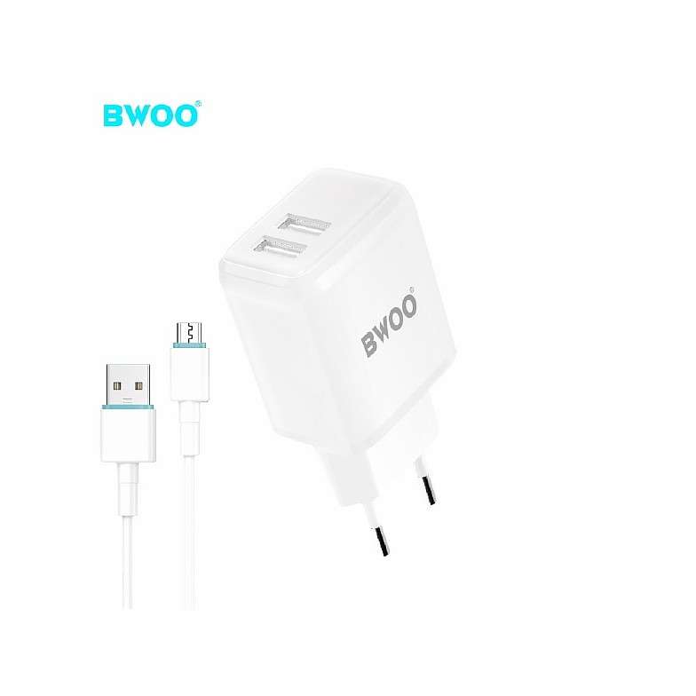 PHONE CHARGER BWOO 2X USB (PCH011)