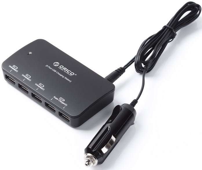 PHONE CHARGER CAR ORICO 5PORT USB(PCH010
