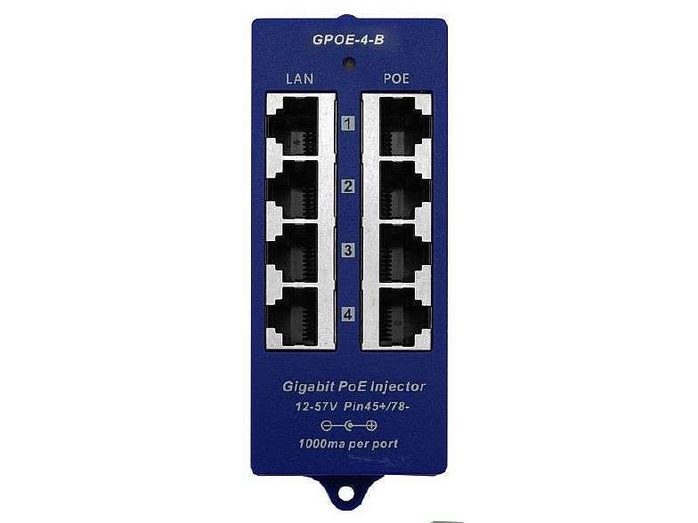 POE INJECTOR 4 PORT GIGABIT PASSIVE