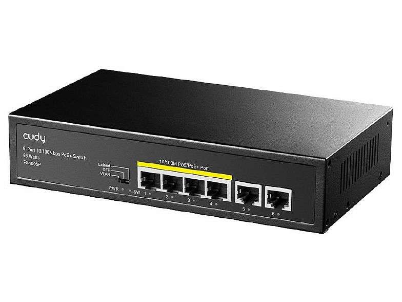 4 PORT CUDY POE SWITCH 10/100 65W