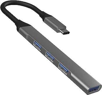 USB C HUB 4 PORT USB 3.0 SATURN(USBC022)