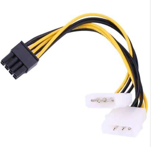 MOLEX X 2 TO PCI-E 8PIN MALE 20 CM