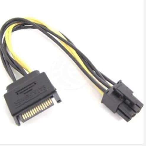 SATA MALE TO PCI-E 6PIN MALE 20CM