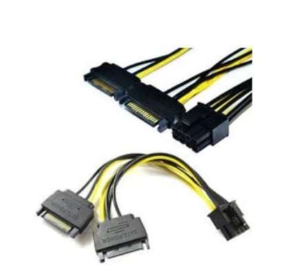 SATA MALE X 2 TO 8 PIN X 2