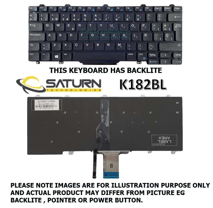 LT KB DELL 5270 E7250 BACK LITE(K182BL)