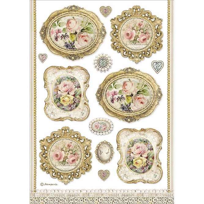 Stamperia Rice Paper - Princess Frames