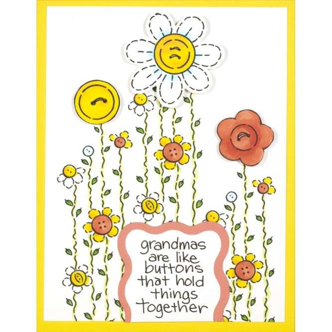 Stampendous - Button Blossoms