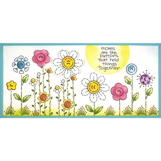 Stampendous - Button Blossoms