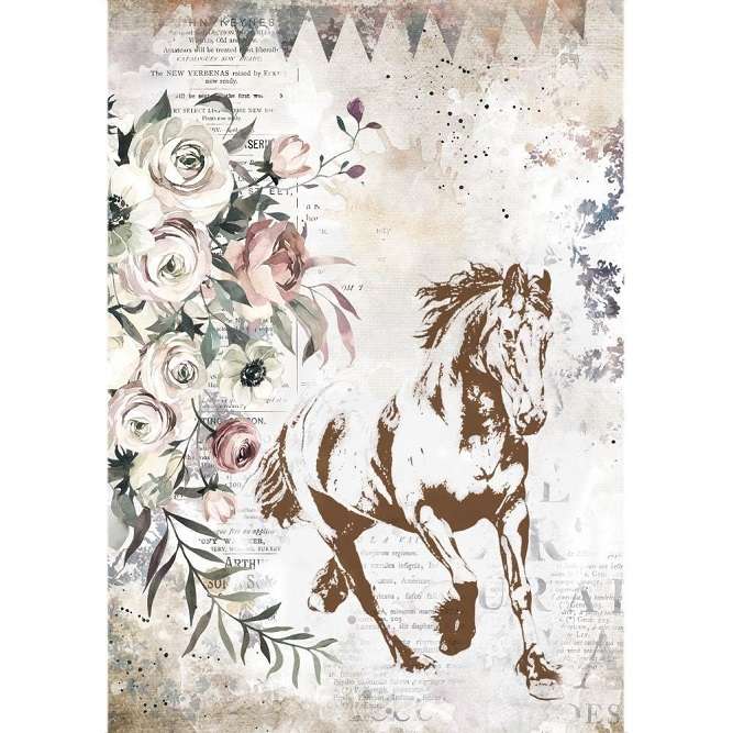 Stamperia Rice Paper - Running Horse