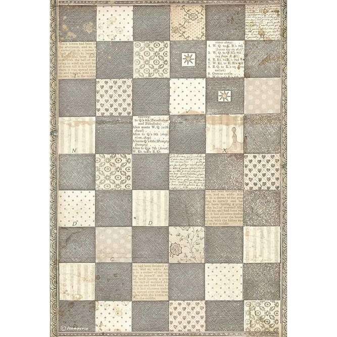 Stamperia Rice Paper - Alice Chessboard