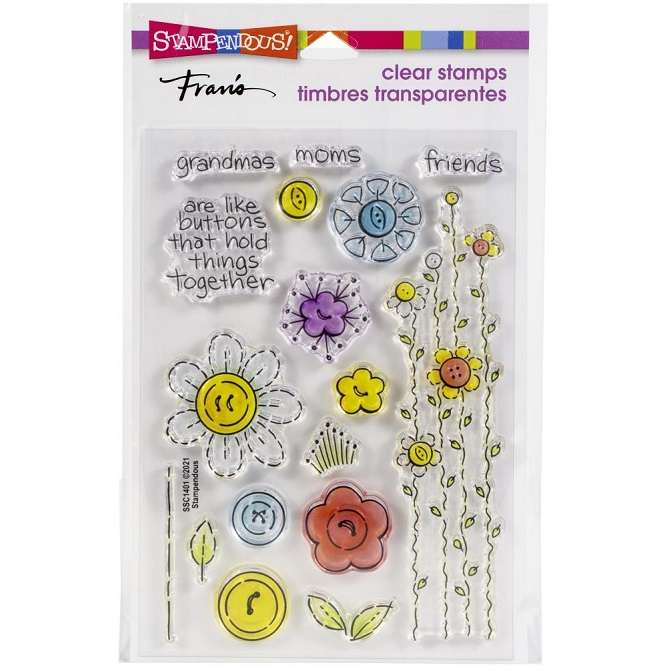 Stampendous - Button Blossoms