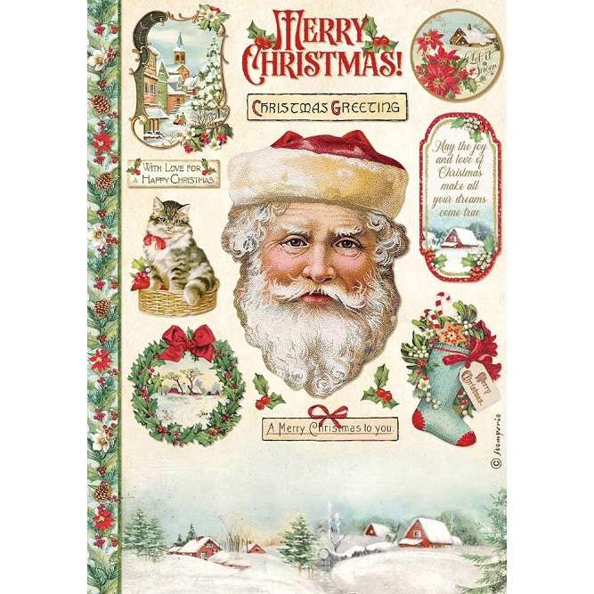 Stamperia Rice Paper - Santa Claus