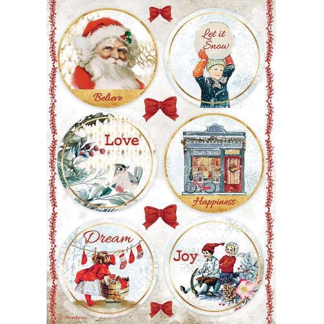 Stamperia Rice Paper - Romantic Christmas