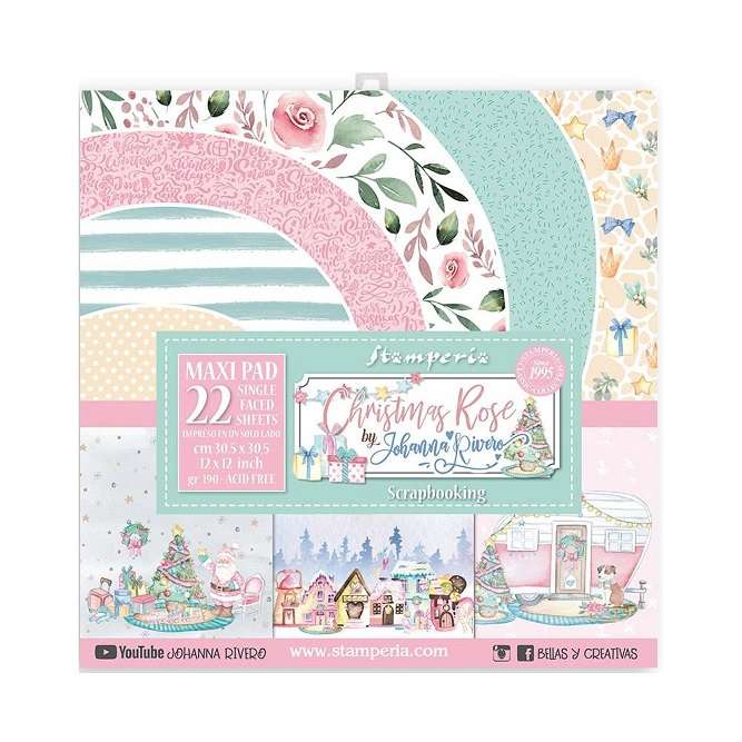 Stamperia pad 30x30 - Christmas Rose x22
