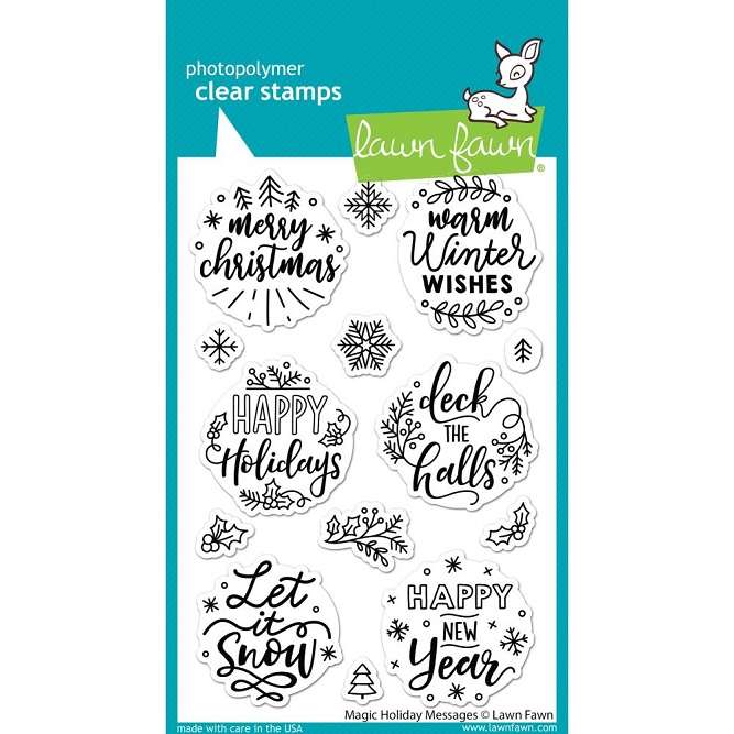Lawn Fawn - Magic Holiday Messages Stamp