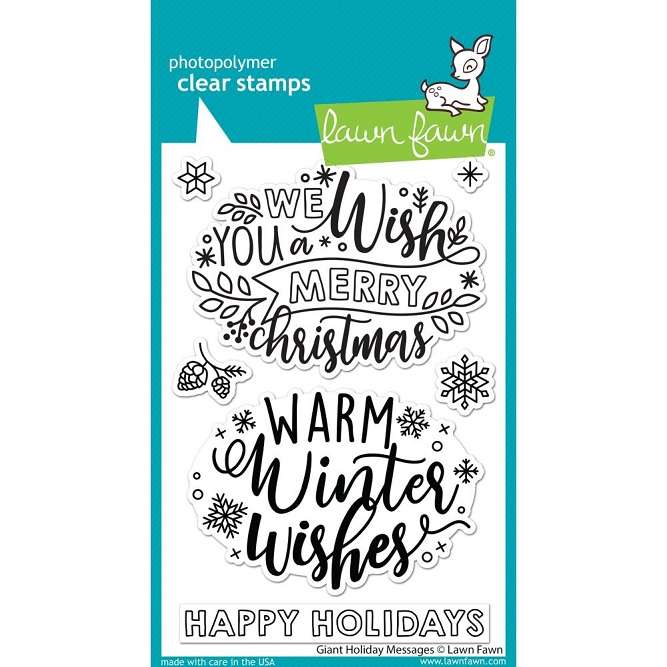 Lawn Fawn - Giant Holiday Messages Stamp