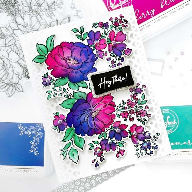 Pinkfresh - Lush Peonies Stamp